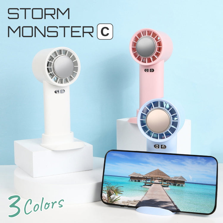 数量限定タミヤネックファンSTORM MONSTER N ブラックホワイトセット ハンディファン『STORM MONSTER 』最新モデル – K-NARA KOKO