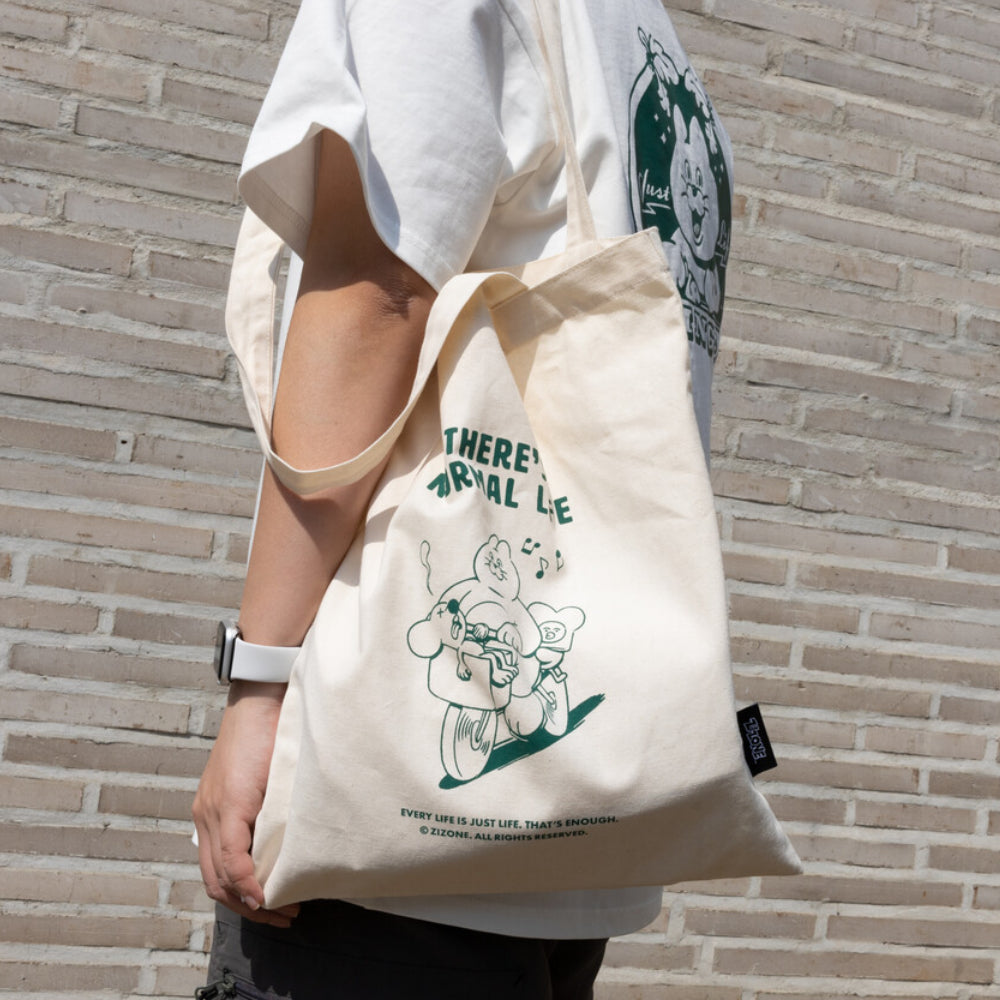 ZIZONE】COLOR GRAPHIC ECOBAG NORMAL LIFE_GREEN – K-NARA KOKO