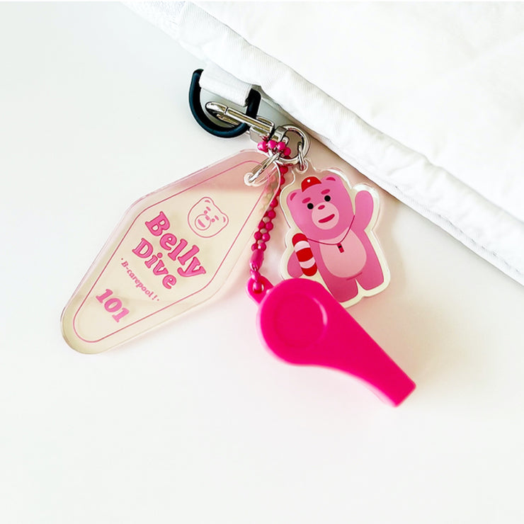 【BELLYGOM】BELLY DIVE ACRYLIC KEYRING(PINK)