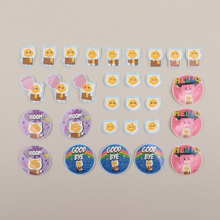【BELLYGOM】Go-Cat glitter sticker(30 pieces set)