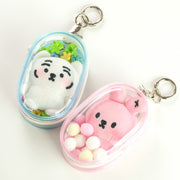 【MUZIKTIGER】SHY FACE MINI DOLL KEYRING  (WHITE TIGER)