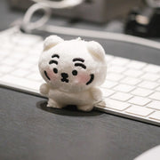 【MUZIKTIGER】SHY FACE MINI DOLL KEYRING  (WHITE TIGER)