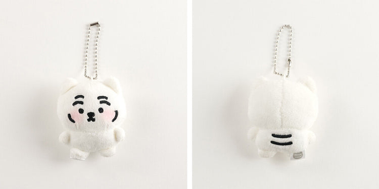 【MUZIK TIGER】Face Doll Keyring [2Type] Muzik Tiger Mini Doll Keyring - Shy Face White Tiger