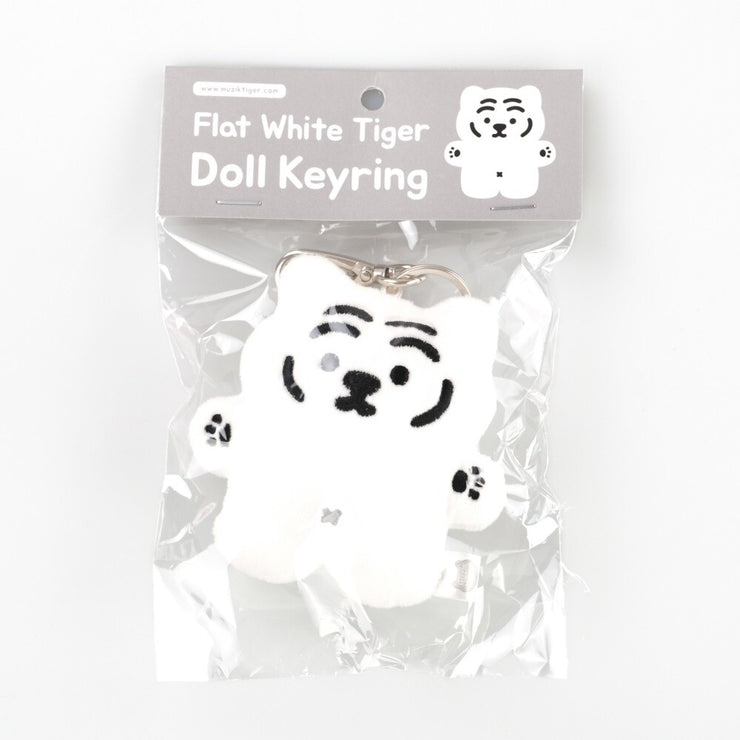 【MUZIKTIGER】FLAT DOLL KEYRING (WHITE TIGER)