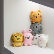 【MUZIKTIGER】SHY FACE MINI DOLL KEYRING  (WHITE TIGER)