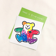 【Sasim Goods】Colorful bear removable sticker