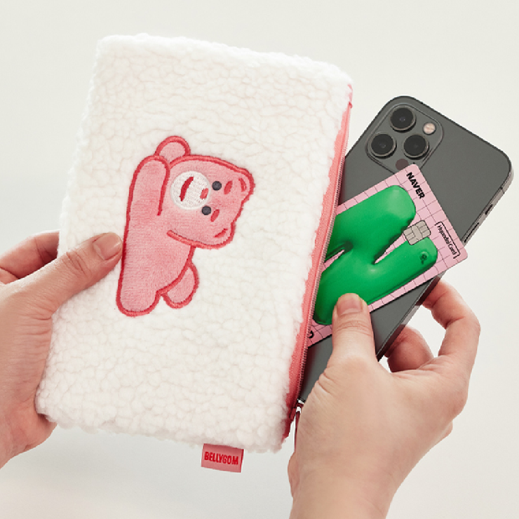 【BELLYGOM】FLEECE POUCH