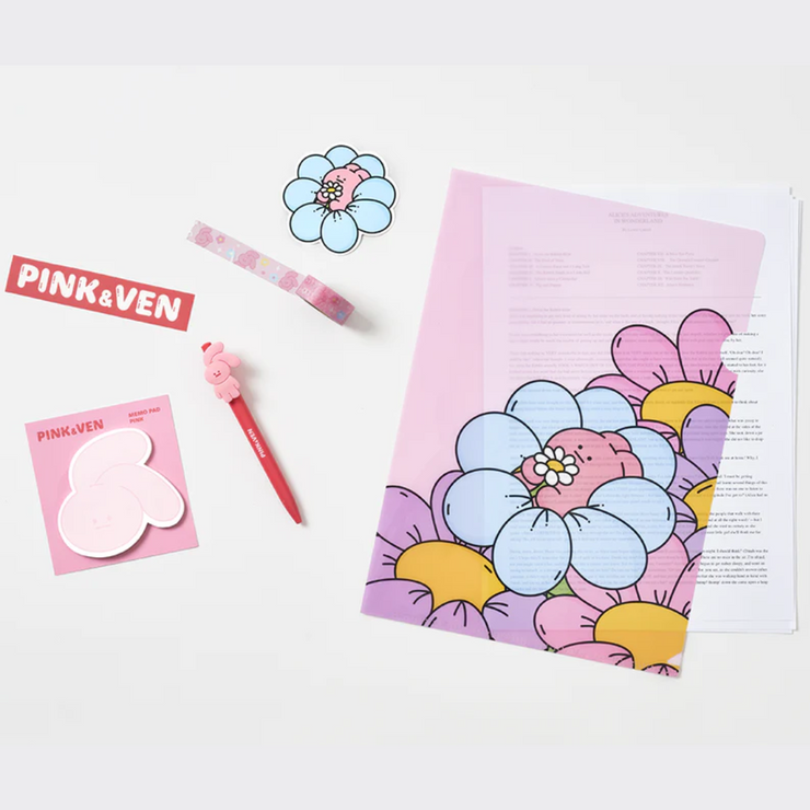 【PINK&VEN】File Folder - Flower