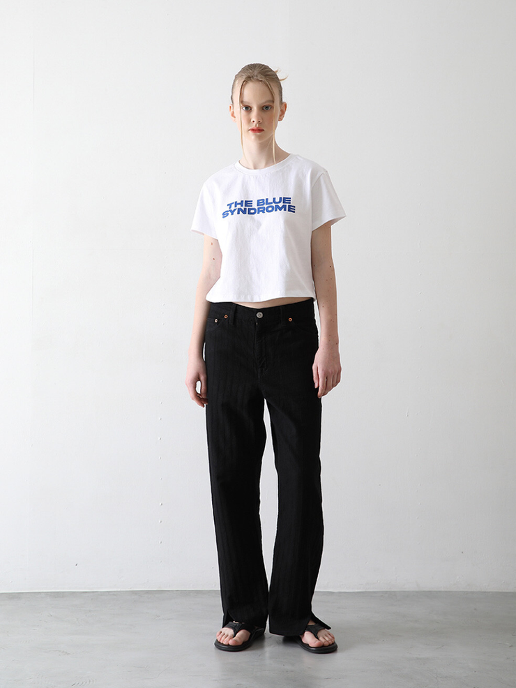 【BadBlue】Syndrome Crop Tee White