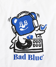 【BadBlue】DJ BadBear Long Sleeve Tee White