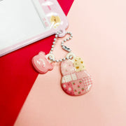 【OKIKI】Quilted pink[key ring]