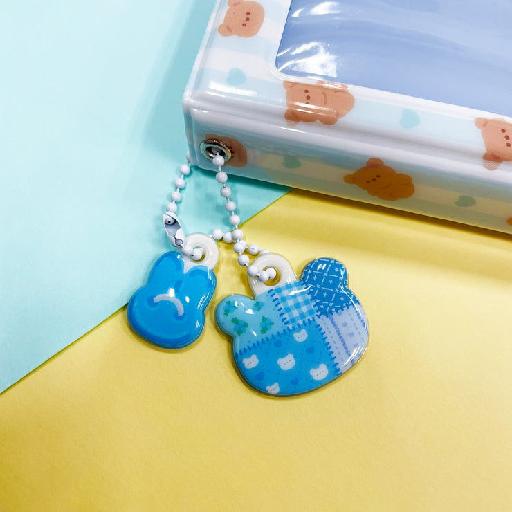 【OKIKI】Quilted blue[key ring]
