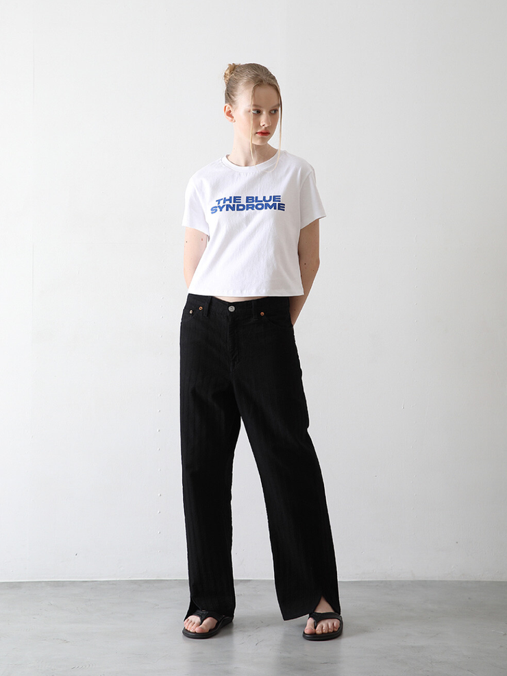 【BadBlue】Syndrome Crop Tee White