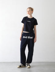 【BadBlue】Logo Sweat Pants Navy