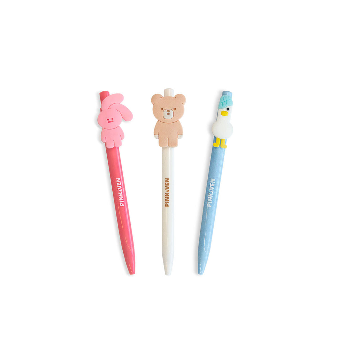 PINK&VEN】Cute Gel Ink Pen - PINK – K-NARA KOKO