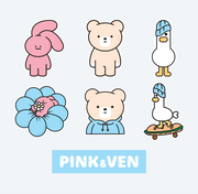 【PINK&VEN】Deco sticker Ver1._Blue