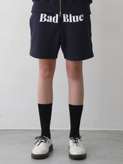 【BadBlue】Logo Sweat Shorts Navy