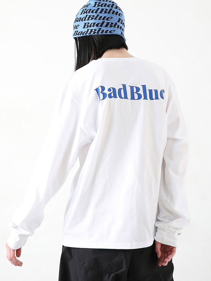 【BADBLUE】Logo L/S White