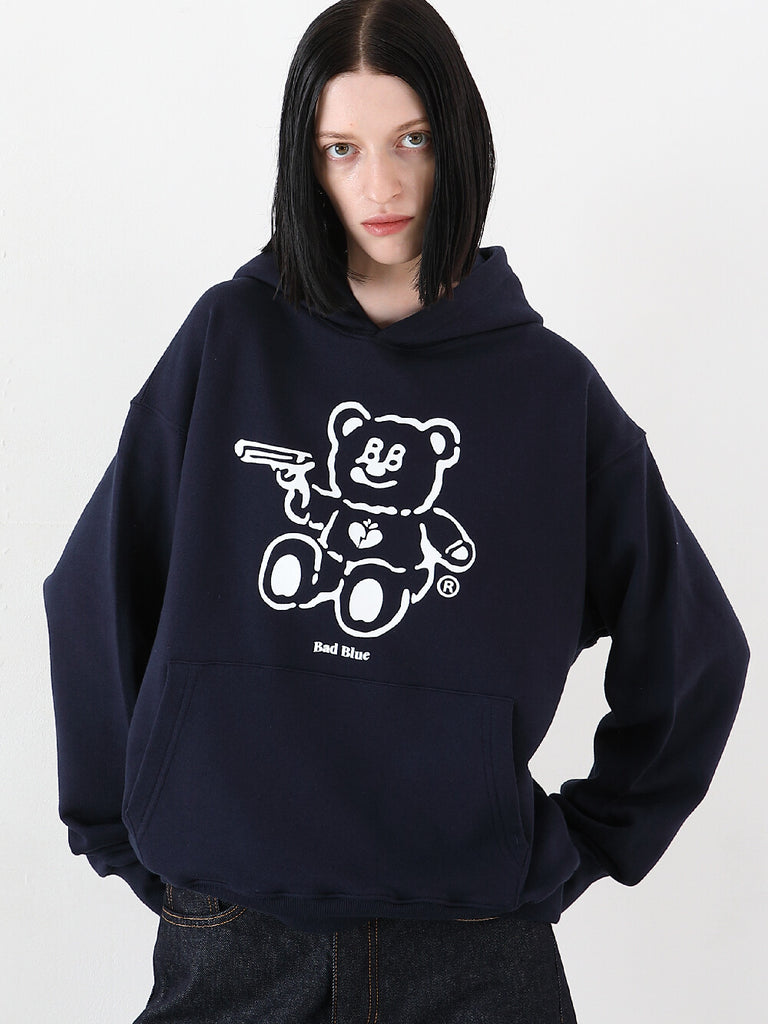 BADBLUE】BadBear Hoodie Navy – K-NARA KOKO