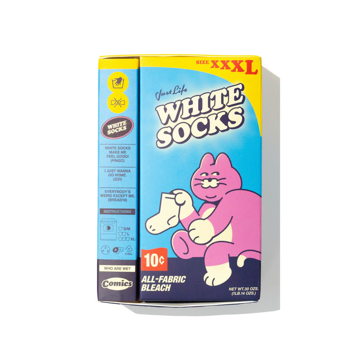 【ZIZONE】White Socks Set