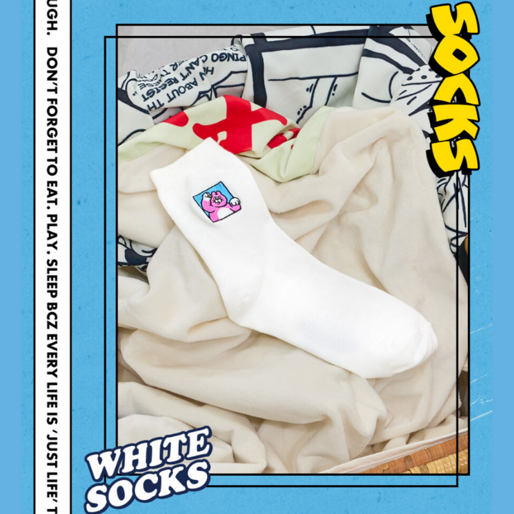 【ZIZONE】White Socks Set